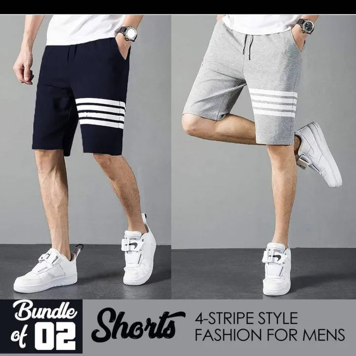 Pack Of 2 Lining Stripe Style Fashion Short For Mens