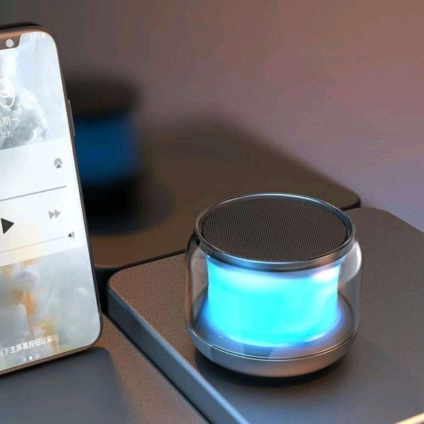 Mini Bluetooth Wireless Portable Speaker With Led Light & High Bass Sound