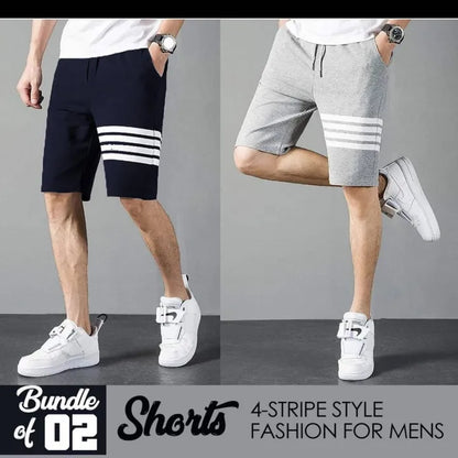 Pack Of 2 Lining Stripe Style Fashion Short For Mens