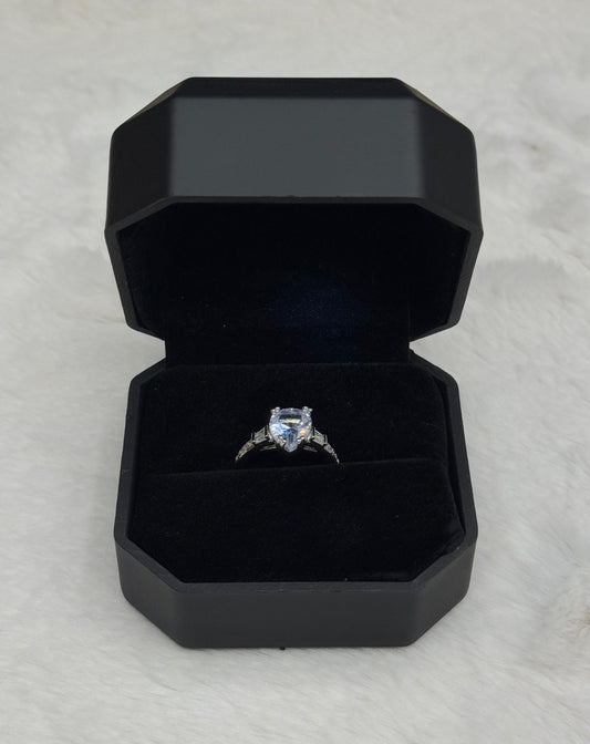 Diamond Shape Luxury Quality Adjustable Ring With Box