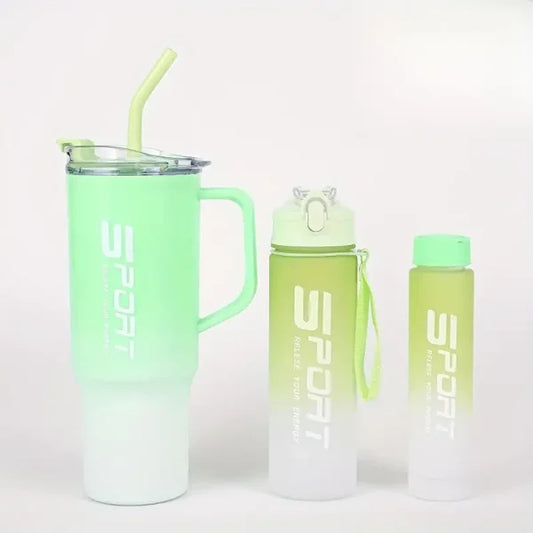 (pack Of 3) Water Bottles Set, Sports Water Cups, Portable Drinking Cups